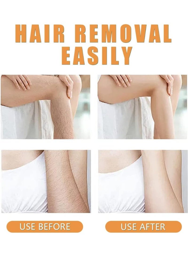 مزيل الشعر الكريستالي السحري، مزيل شعر ناعم كالحرير بدون ألم، أداة إزالة الشعر للرجال والنساء على الذراعين والساقين والظهر والصدر، مزيل شعر لطيف وسريع وسهل (ذهبي) - Image 4